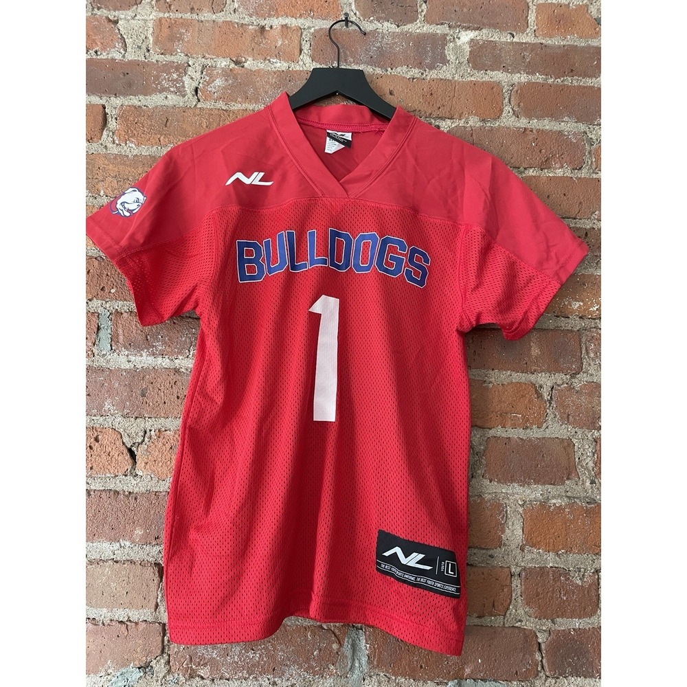 NL Mesh‎ Flag Football Jersey Youth Boy's L Red Bulldogs